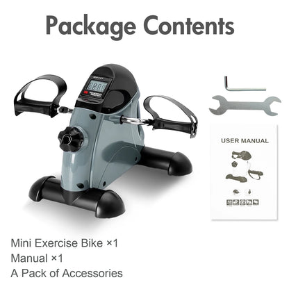 Baokaler under Desk Exercise Bike, Foot Pedal Exerciser, Portable under Desk Pedal Stepper with Digital Display, Mini Leg Exerciser for Home